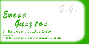 emese gusztos business card